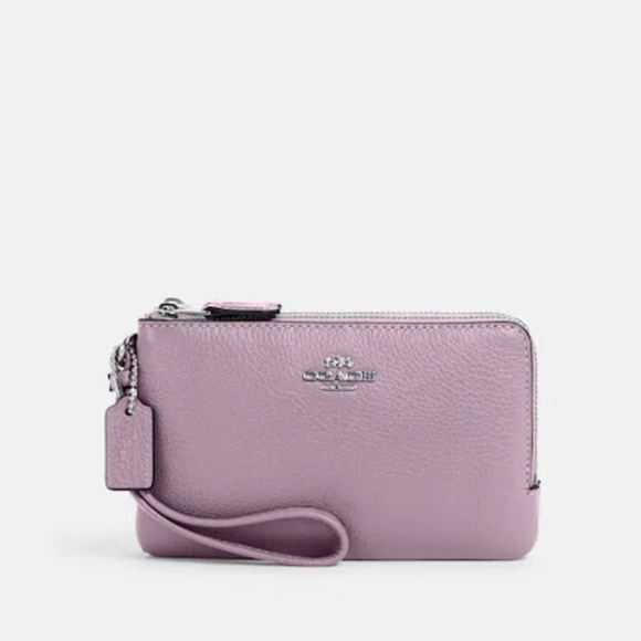 Coach Double Corner Zip Wristlet
SV/Soft Lilac - Picture 3 of 16